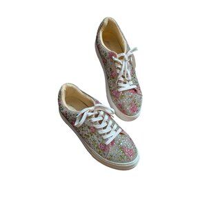 Betsey Johnson Sidny Sidney Floral Bling Sneakers Womens Size 11 Mens 9.5